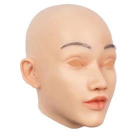Masques tendance en silicone tête pleine, visage réaliste