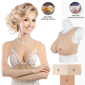 Buste faux seins, encolure ronde, design haut de gamme