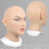 Masque tête pleine en silicone, un visage femme réaliste