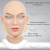 Masque tête pleine en silicone, un visage femme réaliste