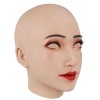 Masque tête pleine en silicone, avec maquillage