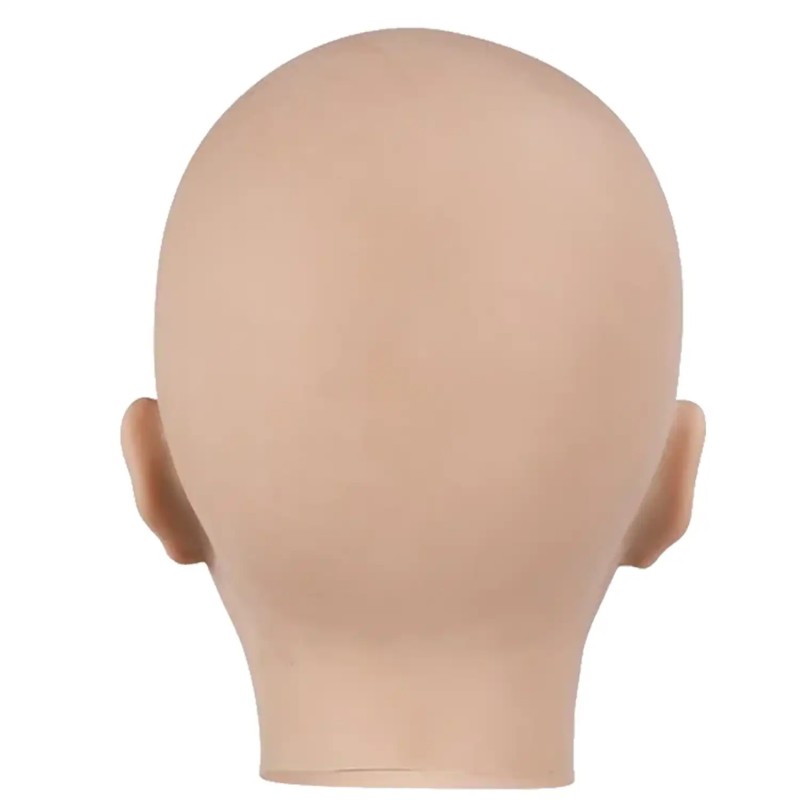 Masque tête pleine en silicone, avec maquillage