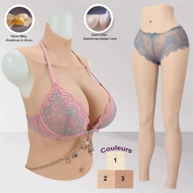 Ensemble buste long fausse poitrine et legging taille haute