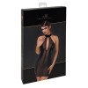Mini robe tulle et wetlook Luxuria F370 - Noir Handmade Noir HandMade