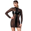 Mini robe tulle et wetlook Crossfire F369 - Noir Handmade Noir HandMade