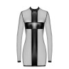 Mini robe tulle et wetlook Crossfire F369 - Noir Handmade Noir HandMade