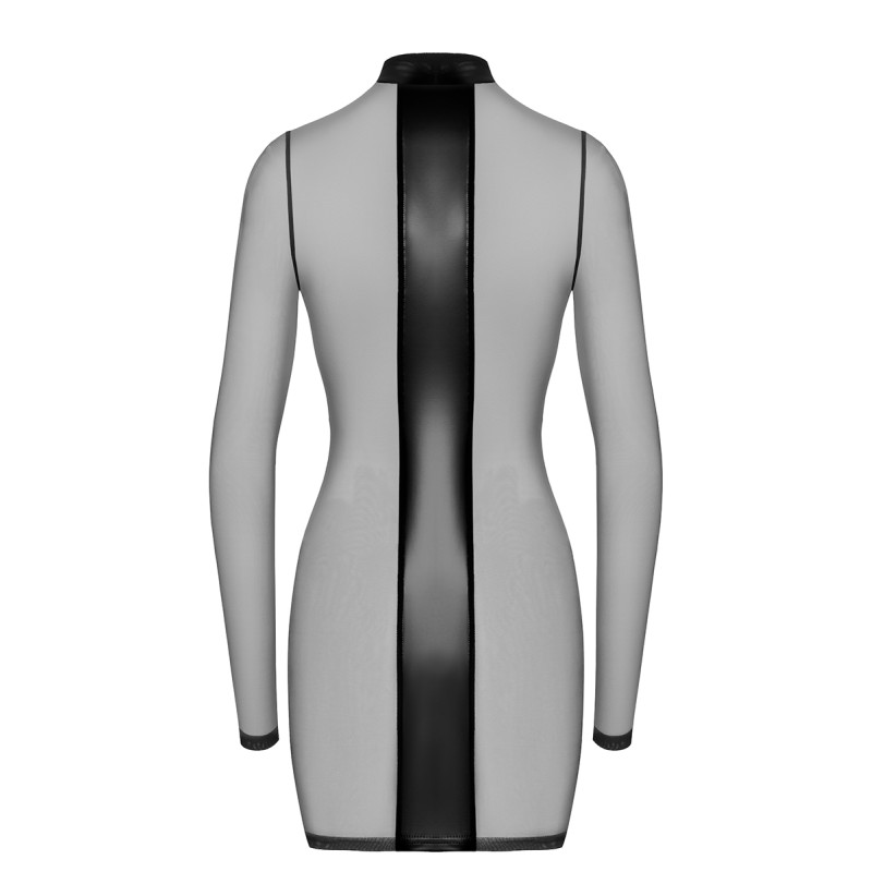 Mini robe tulle et wetlook Crossfire F369 - Noir Handmade Noir HandMade
