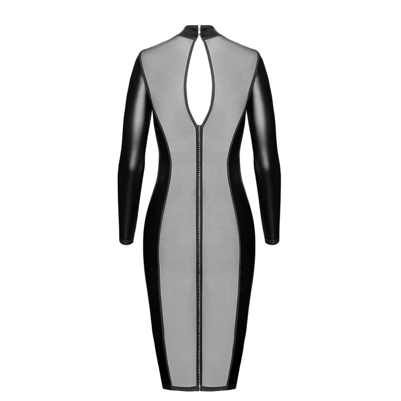 Robe fuseau Crystal F371 - Noir Handmade Noir HandMade