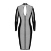Robe fuseau Crystal F371 - Noir Handmade Noir HandMade