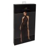 Robe longue en maille pailletée Onyx F372 - Noir Handmade Noir HandMade