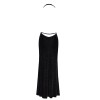 Robe longue fendue Onyx F373 - Noir Handmade Noir HandMade