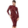 Robe fourreau en tulle floqué Kink Royal F384 - Noir Handmade Noir HandMade