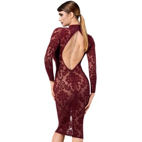Robe fourreau en tulle floqué Kink Royal F384 - Noir Handmade Noir HandMade