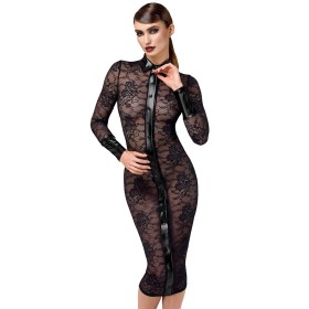 Robe fourreau Noirelle F376 - Noir Handmade Noir HandMade