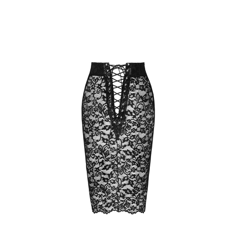 Jupe lacée Ambivalence F302 dentelle Noir HandMade