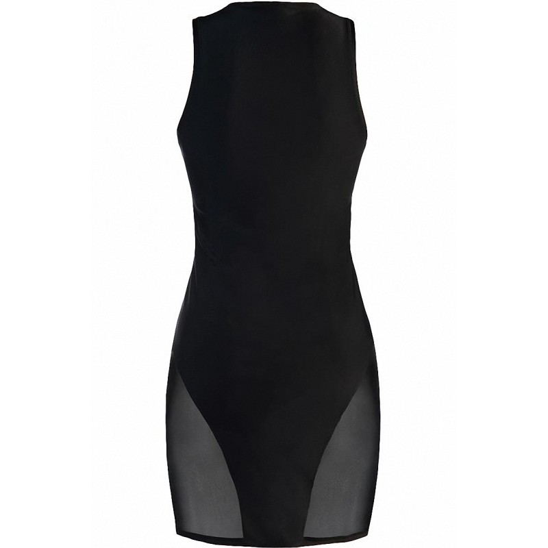 Robe moulante noire V-10619 - Axami Axami