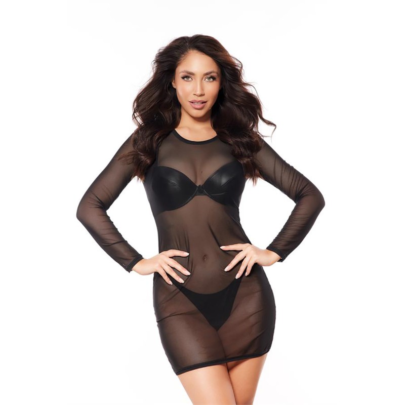 Robe tulle noir V-10639 - Axami Axami