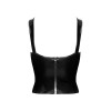 Corset en vinyle Dominae F379 - Noir Handmade Noir HandMade