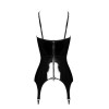 Corset porte-jarretelle vinyle Dominae F381 - Noir Handmade Noir HandMade