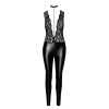 Combinaison collier Libido F298 wetlook et dentelle Noir HandMade