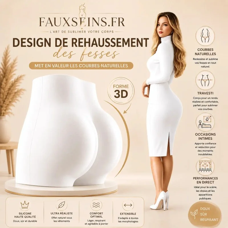 Boxer silicone avec hanches intégrées – Effet galbant naturel