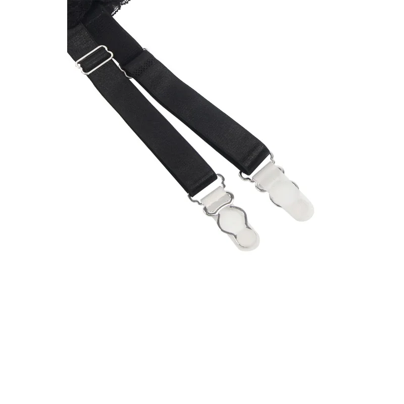 Porte-jarretelles et string Noir - Litolu Lingerie Litolu Lingerie