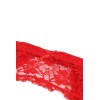 Porte-jarretelles et string Rouge en dentelle - Litolu Lingerie