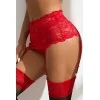 Porte-jarretelles dentelle large Rouge - Litolu Lingerie Litolu Lingerie