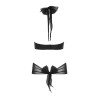 Ensemble Kesmina Faux Cuir & Tulle Noir - Passion Lingerie