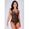 Body Zovel Noir – Bodystring Tulle & Dentelle | Fauxseins.fr