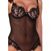 Body Zovel Noir – Bodystring Tulle & Dentelle | Fauxseins.fr