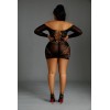 Mini robe résille Queen Size N°07 Moonlight - Noir