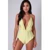 Body Sensie Jaune Satiné - Lingerie Passion | Fauxseins.fr