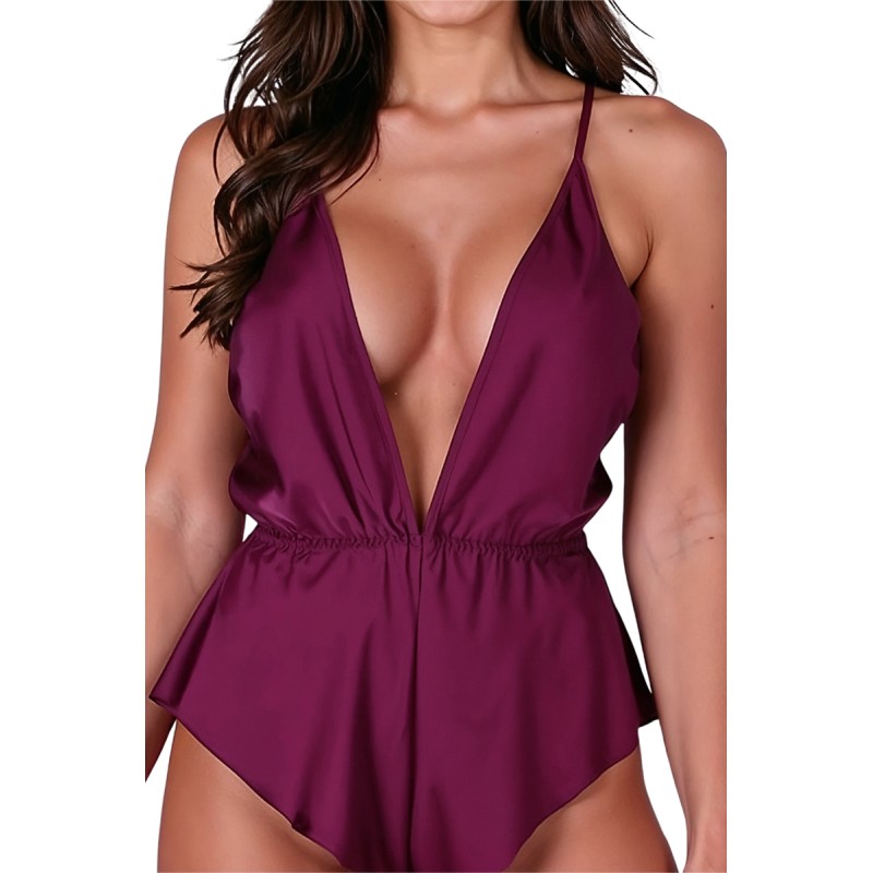 Body Satiné Prune Sensie - Passion | Fauxseins.fr
