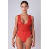 Body rouge Evalie Passion – Dentelle & Microfibre | Fauxseins.fr