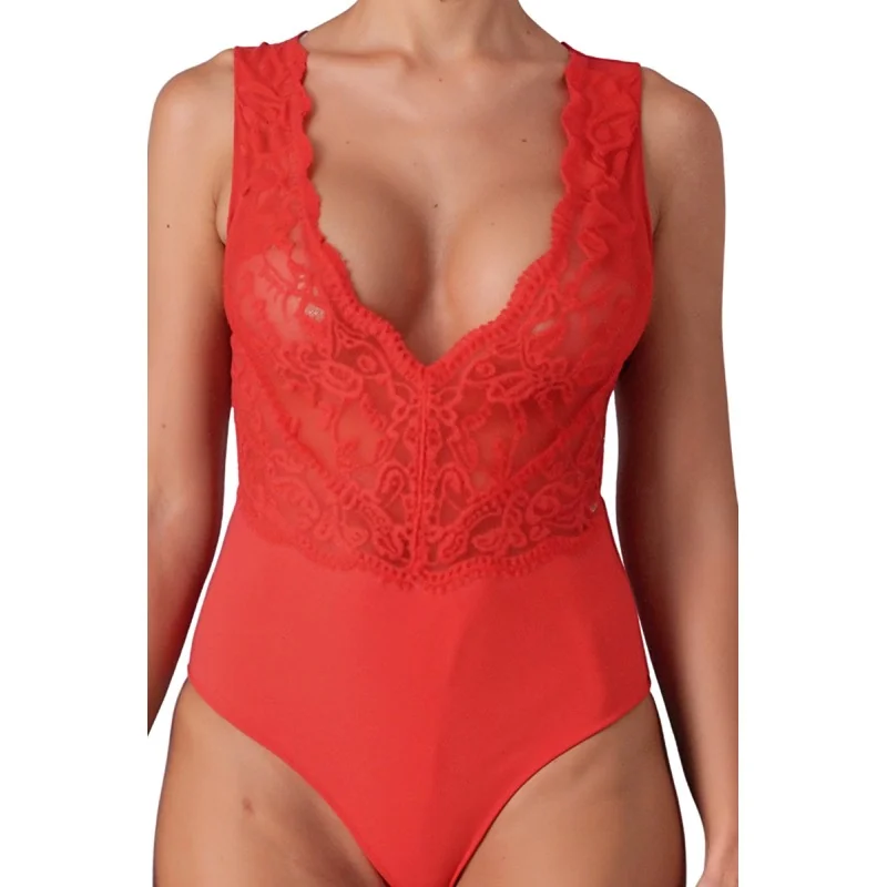 Body rouge Evalie - Passion Passion lingerie