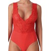 Body rouge Evalie Passion – Dentelle & Microfibre | Fauxseins.fr