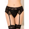 Porte-jarretelles noir dentelle Paris Hollywood | Fauxseins.fr