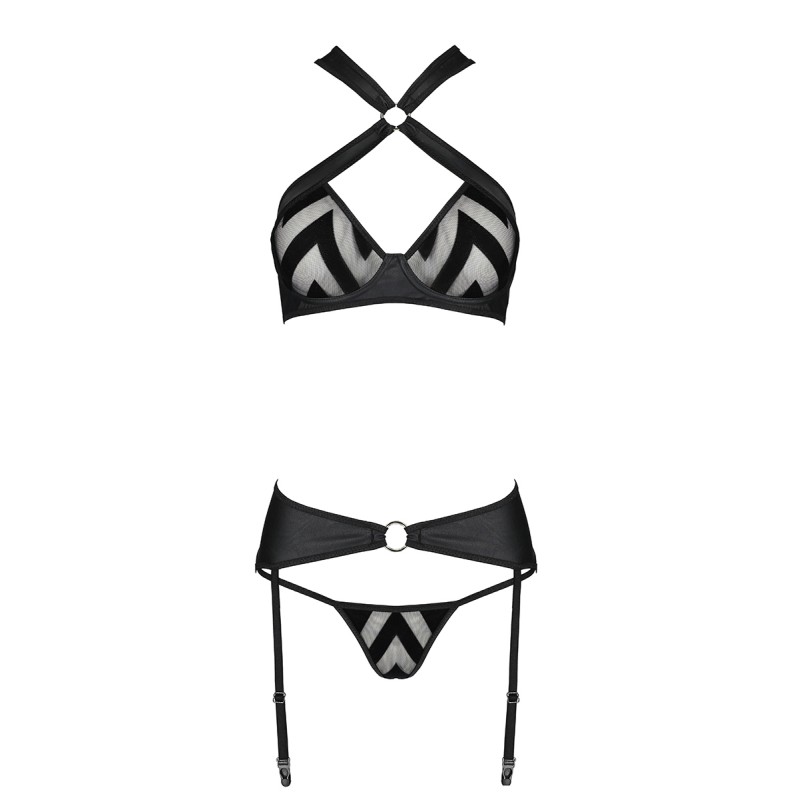 Ensemble Sexy Hima Passion - Faux Cuir & Tulle | Fauxseins.fr