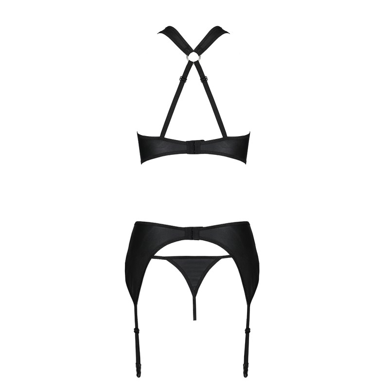 Ensemble Sexy Hima Passion - Faux Cuir & Tulle | Fauxseins.fr