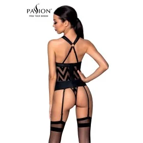 Guêpière Hima Passion – Bustier Faux Cuir & Tulle Velours