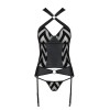 Guêpière Hima Passion – Bustier Faux Cuir & Tulle Velours