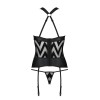 Guêpière Hima Passion – Bustier Faux Cuir & Tulle Velours