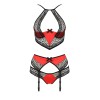 Ensemble Scarlet Rouge Dentelle Porte-Jarretelles – Passion Devil