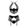 Ensemble à jarretelles Scarlet noir - Passion Passion lingerie