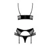 Ensemble à jarretelles Scarlet noir - Passion Passion lingerie