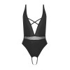 Body noir Kristeen crotchless - Passion Lingerie | Fauxseins.fr