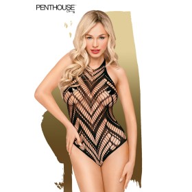 Body Go Hotter Penthouse - Résille Noire Dos Nu | Fauxseins.fr
