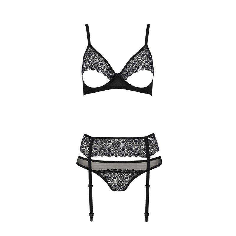 Ensemble Jarretelles Zinnia Passion ECO - Lingerie Dentelle Recyclée