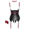 Ensemble Bondage Ouvert Guêpière Seins Nus Cottelli | Fauxseins.fr